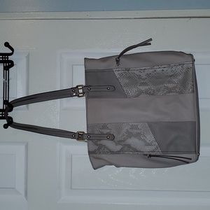Relic handbag gray snake print